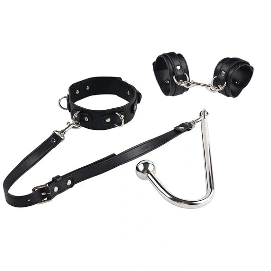 Anal Hooks with Anal Elegant 5334 and Collar Cuffs Hook Beaded 0731